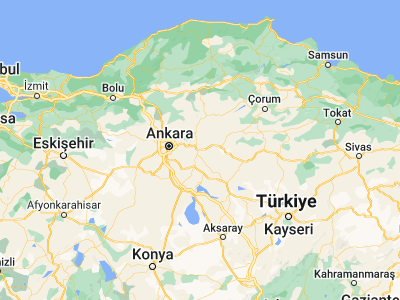 Map showing location of Kırıkkale (39.84528, 33.50639)