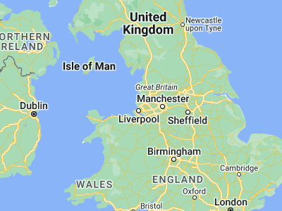 Map showing location of Kirkby (53.48333, -2.9)