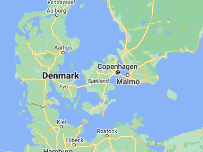 Map showing location of Kirke Hvalsø (55.5917, 11.86253)