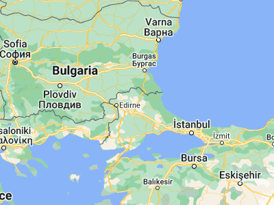 Map showing location of Kırklareli (41.73508, 27.22521)