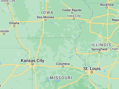 Map showing location of Kirksville (40.19475, -92.58325)