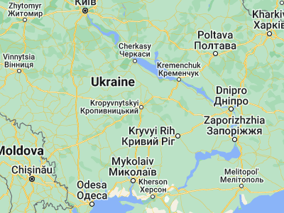 Map showing location of Kirovohrad (48.5132, 32.2597)