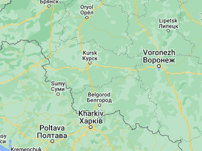 Map showing location of Kirovskiy (51.41667, 36.66667)
