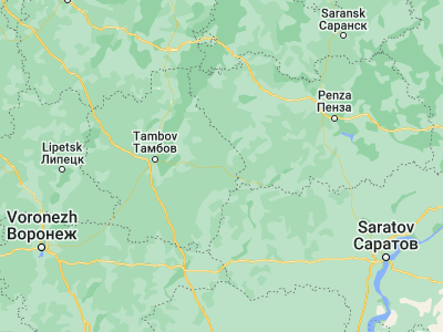 Map showing location of Kirsanov (52.65494, 42.72236)