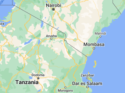 Map showing location of Kirya (-3.91667, 37.48333)