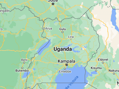 Map showing location of Kiryandongo (1.87633, 32.06225)