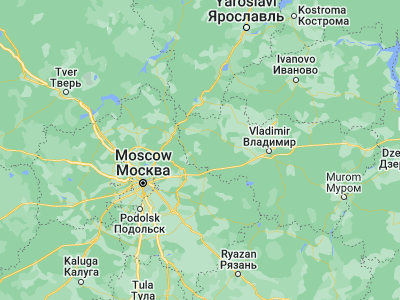 Map showing location of Kirzhach (56.15273, 38.85509)