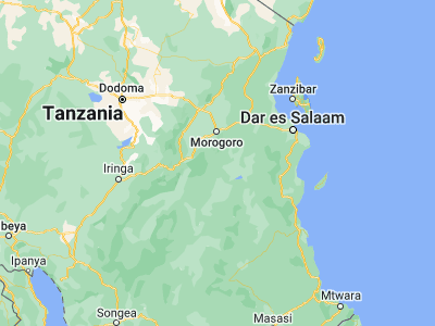 Map showing location of Kisanga (-7.43622, 37.70337)