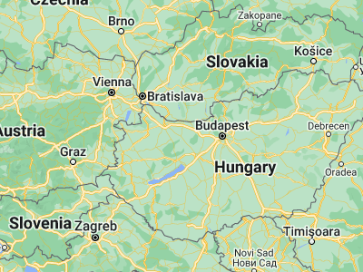 Map showing location of Kisbér (47.50289, 18.03665)