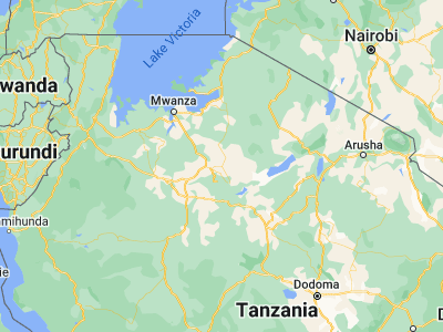 Map showing location of Kishapu (-3.61667, 33.86667)