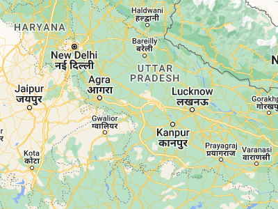 Map showing location of Kishni (27.02487, 79.262)