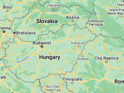 Map showing location of Kisköre (47.5, 20.5)