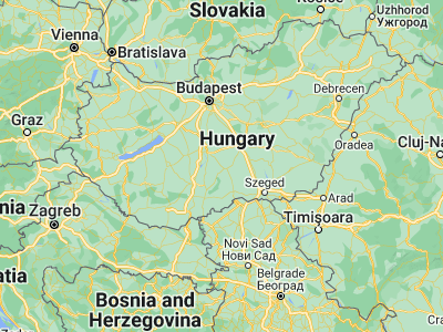 Map showing location of Kiskőrös (46.62139, 19.28528)