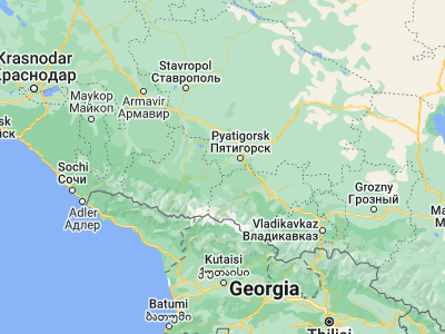 Map showing location of Kislovodsk (43.91333, 42.72083)