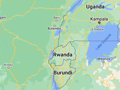 Map showing location of Kisoro (-1.28538, 29.68497)