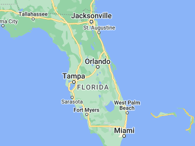 Map showing location of Kissimmee (28.30468, -81.41667)