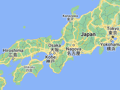 Map showing location of Kitahama (35.16667, 135.91667)
