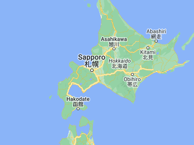 Map showing location of Kitahiroshima (42.97583, 141.56722)