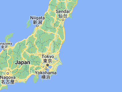 Map showing location of Kitaibaraki (36.78333, 140.75)