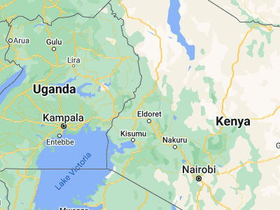 Map showing location of Kitale (1.01572, 35.00622)