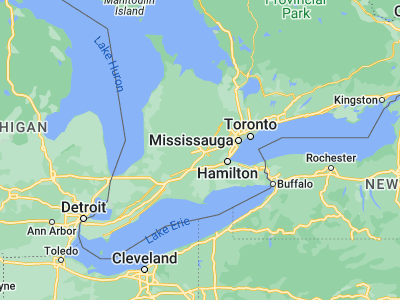 Map showing location of Kitchener (43.42537, -80.5112)