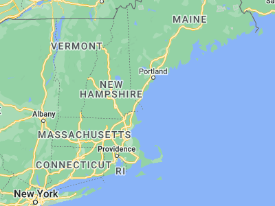 Map showing location of Kittery (43.08814, -70.73616)
