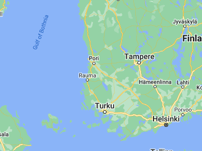 Map showing location of Kiukainen (61.21667, 22.08333)