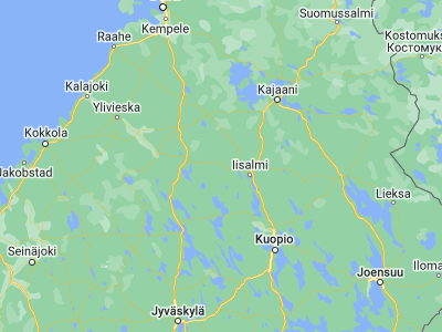 Map showing location of Kiuruvesi (63.65, 26.61667)