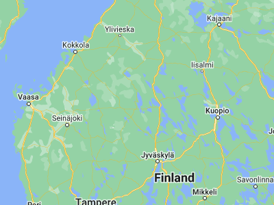 Map showing location of Kivijärvi (63.11667, 25.1)