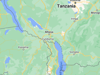 Map showing location of Kiwira (-9.16667, 33.53333)