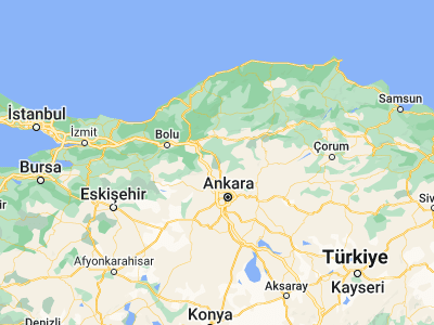 Map showing location of Kızılcahamam (40.46972, 32.65056)