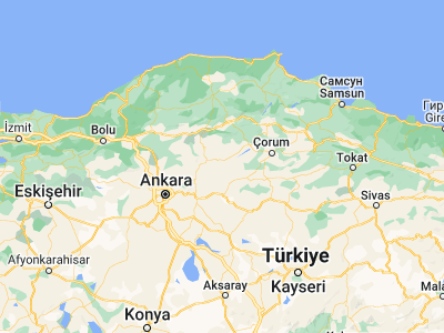 Map showing location of Kızılırmak (40.34556, 33.98639)