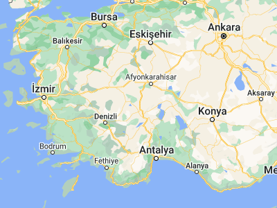 Map showing location of Kızılören (38.25806, 30.15167)