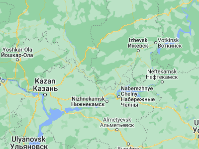 Map showing location of Kizner (56.27489, 51.508)