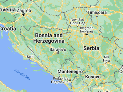 Map showing location of Kladanj (44.22669, 18.69274)