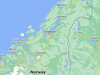 Map showing location of Klæbu (63.29762, 10.48261)