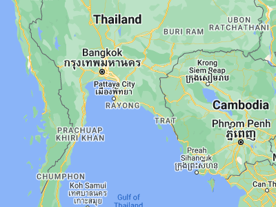 Map showing location of Klaeng (12.77972, 101.64831)