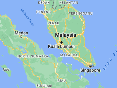 Map showing location of Klang (3.03333, 101.45)