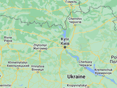 Map showing location of Klavdiyevo-Tarasove (50.58416, 30.01134)