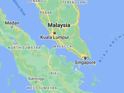 Map showing location of Klebang Besar (2.2186, 102.1995)