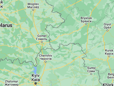 Map showing location of Klimovo (52.38053, 32.19233)