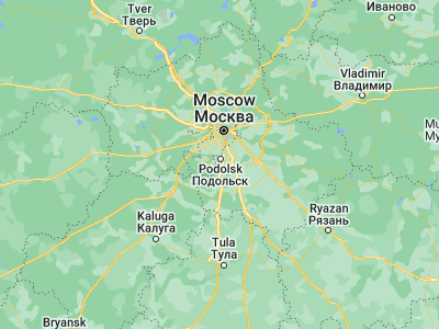 Map showing location of Klimovsk (55.36352, 37.52984)