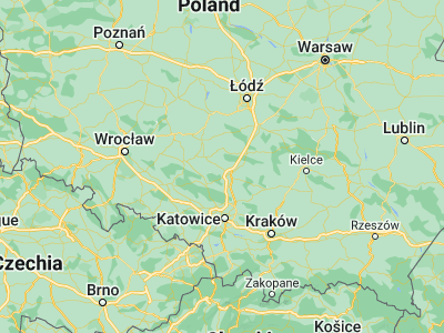 Map showing location of Kłobuck (50.90081, 18.93674)