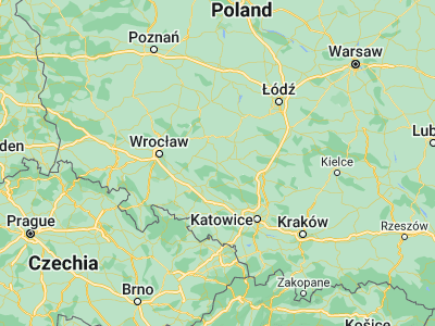Map showing location of Kluczbork (50.97281, 18.21816)