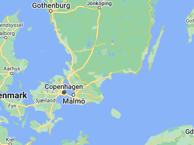 Map showing location of Knislinge (56.18333, 14.08333)