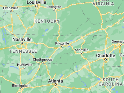 Map showing location of Knoxville (35.96064, -83.92074)