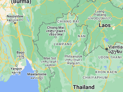 Map showing location of Ko Kha (18.19225, 99.39433)