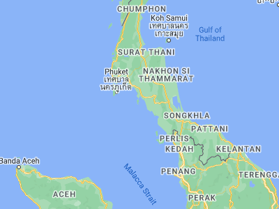 Map showing location of Ko Lanta (7.53362, 99.08647)