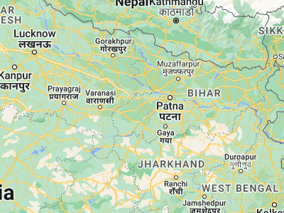 Map showing location of Koāth (25.32593, 84.25976)