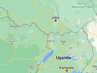 Map showing location of Koboko (3.41364, 30.95994)